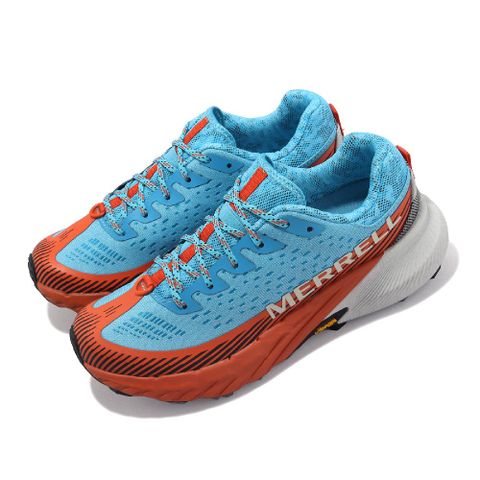 Merrell 邁樂 戶外鞋 Agility Peak 5 女鞋 藍 橘 黃金大底 郊山 越野 登山 ML067798