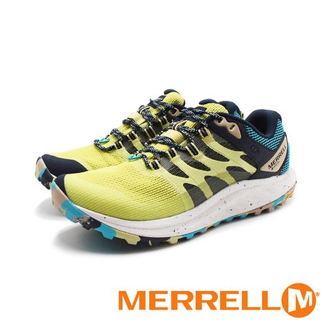 Merrell (女)ANTORA 3 GORE-TEX防水輕量越野健行鞋 女鞋-亮黃藍