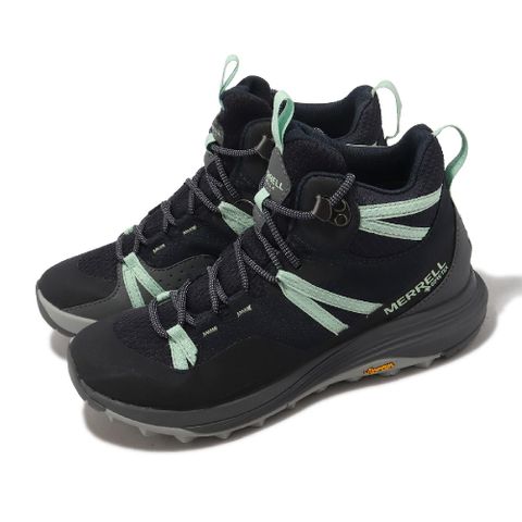 Merrell 邁樂 戶外鞋 Siren 4 Mid GTX 女鞋 藍 綠 防水 Vibram 抓地 中筒 越野 郊山 ML037744