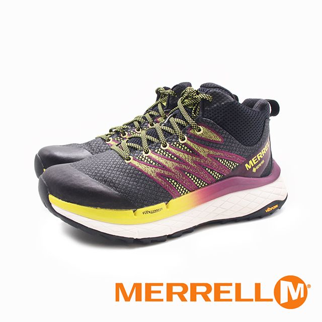 Merrell (女)RUBATO MID GTX防潑水戶外輕量緩震越野鞋 女鞋-彩黑