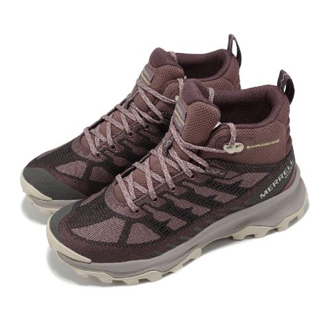 Merrell 邁樂 戶外鞋 Speed Eco Mid 女鞋 粉 黑 防潑水 抓地 耐磨 郊山 登山鞋 ML037866