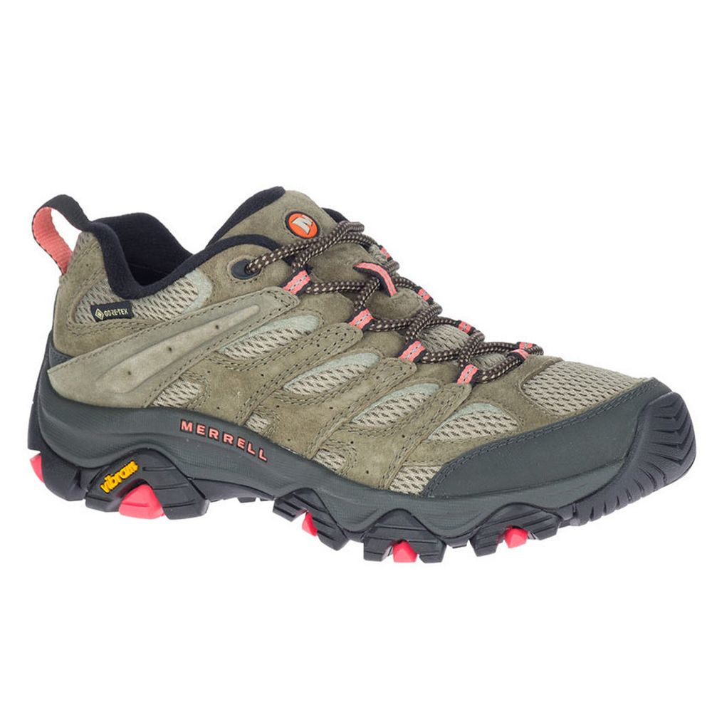 Merrell  MOAB 3 女 寬楦 GORE-TEX 多功能健行鞋 橄欖綠 J036322W