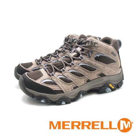 Merrell (女)MOAB 3 MID GORE-TEX防水登山中筒鞋 女鞋-褐藍