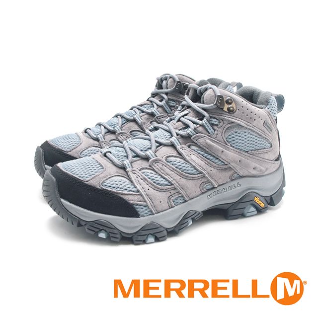 Merrell (女)MOAB 3 MID GORE-TEX防水登山中筒鞋 女鞋-灰藍