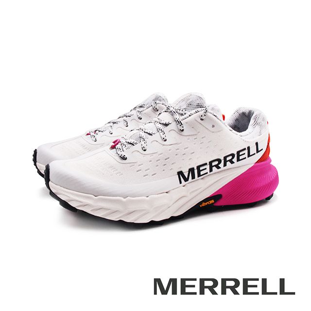 Merrell (女)AGILITY PEAK 5戶外健身輕量型慢跑越野鞋 女鞋-白桃紫