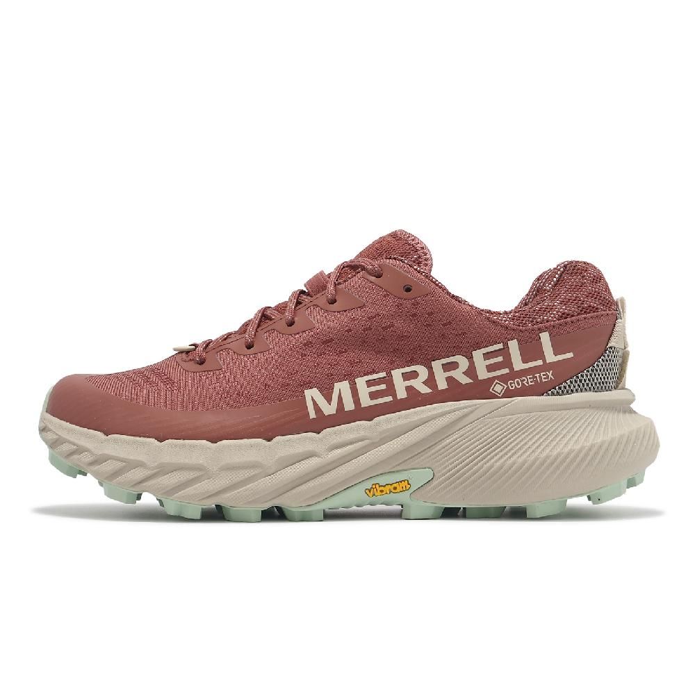 Merrell  邁樂 越野跑鞋 Agility Peak 5 GTX 女鞋 磚紅 米白 防水 襪套 橡膠大底 運動鞋 ML068256