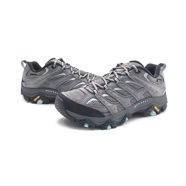 Merrell (女)MOAB 3 GORE-TEX防水登山健行鞋 女鞋-寬楦灰藍綠色