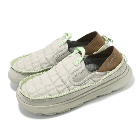 Merrell 邁樂 休閒鞋 HUT Moc 2 Packable 女鞋 灰綠 抗撕裂 便攜 拉鍊便鞋 懶人鞋 ML007230