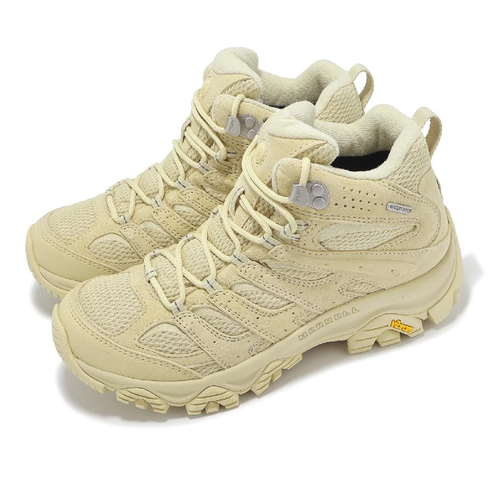 Merrell Merrell 邁樂 戶外鞋 Moab 3 Mid WP 女鞋 鵝黃 防潑水 中筒 黃金大底 登山鞋 廣告主打款 ML038332