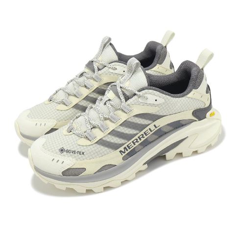 Merrell Merrell 邁樂 戶外鞋 Moab Speed 2 GTX 女鞋 米白 灰 防水 抗撕裂 黃金大底 登山鞋 ML038238