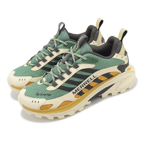 Merrell Merrell 邁樂 戶外鞋 Moab Speed 2 GTX 女鞋 綠橘 防水 抗撕裂 黃金大底 登山鞋 廣告主打款 ML038242