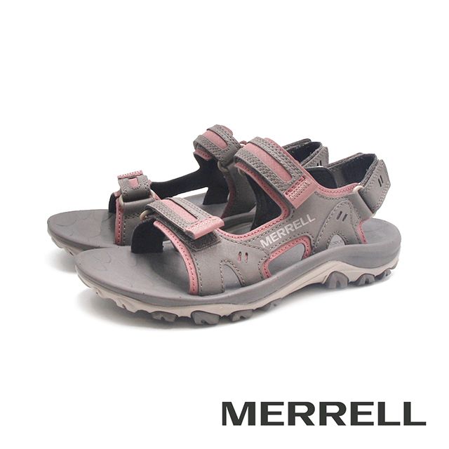 Merrell (女)HUNTINGTON SPORT CONVERT運動機能防水涼鞋 女鞋-粉褐灰