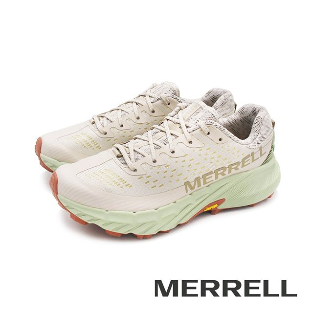 Merrell (女)AGILITY PEAK 5輕量戶外越野慢跑運動鞋 女鞋-牡蠣白