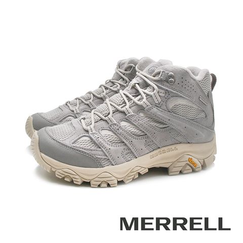 Merrell (女)MOAB 3 MID WATERPROOF中筒防潑水登山健行鞋 女鞋-淺灰色