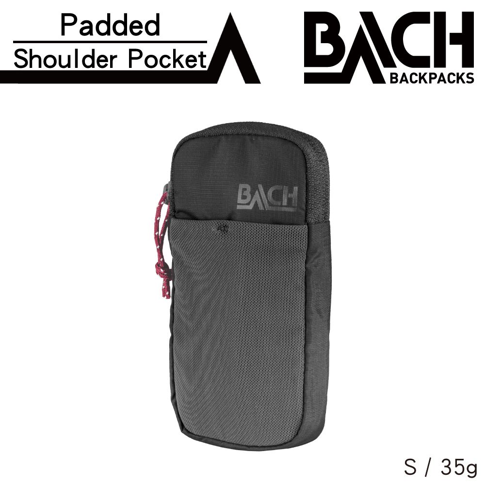 BACH  Padded Shoulder Pocket 方形肩帶手機包 黑色 S