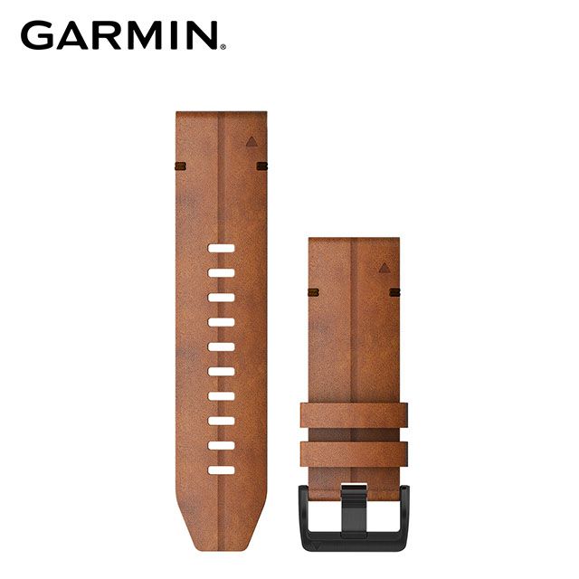 GARMIN  QUICKFIT 26mm 栗色皮革錶帶