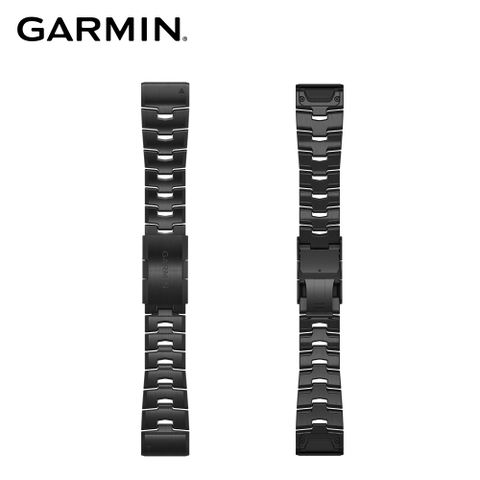 Garmin Fenix 6X 適用GARMIN QUICKFIT 26mm 石墨灰DLC鈦金錶帶