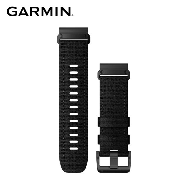 GARMIN  QUICKFIT 26mm DLC 黑色尼龍軍事戰術錶帶