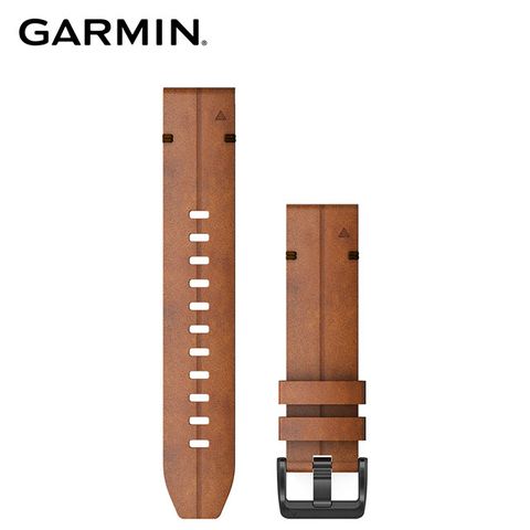 GARMIN Fenix 6 適用GARMIN QUICKFIT 22mm 栗色皮革錶帶