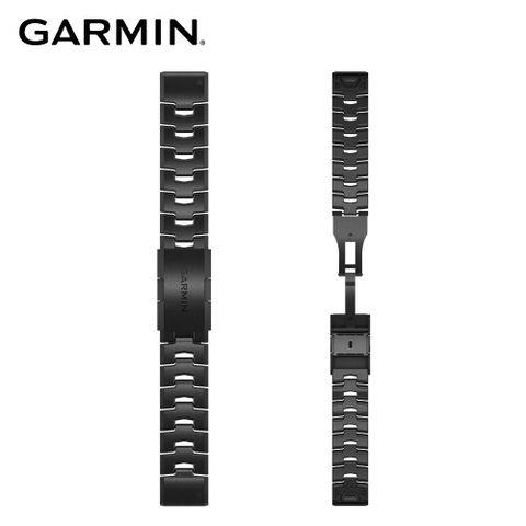 GARMIN Fenix 6 適用GARMIN QUICKFIT 22mm 石墨灰DLC鈦金錶帶