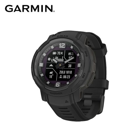 GARMIN INSTINCT Crossover Solar 太陽能複合式GPS智慧腕錶 - 軍事戰術版 極致黑