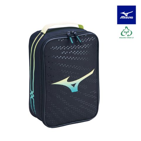 【美津濃MIZUNO】鞋袋 33TMC00602P (黑x黃x冰藍)(3入裝)
