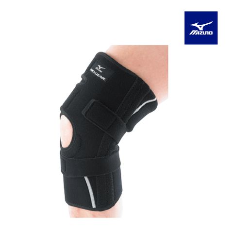 【MIZUNO 美津濃】BIO GEAR護膝(V強化帶) (只)K2TJBA0503 (黑)
