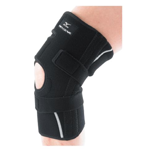 【MIZUNO 美津濃】BIO GEAR護膝(V強化帶) (只)K2TJBA0503 (黑)