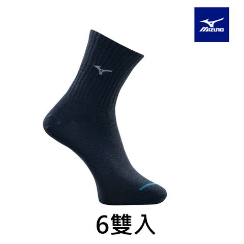 【MIZUNO 美津濃】男薄底竹炭短襪 6雙入 32TXB80497Q（黑x灰）