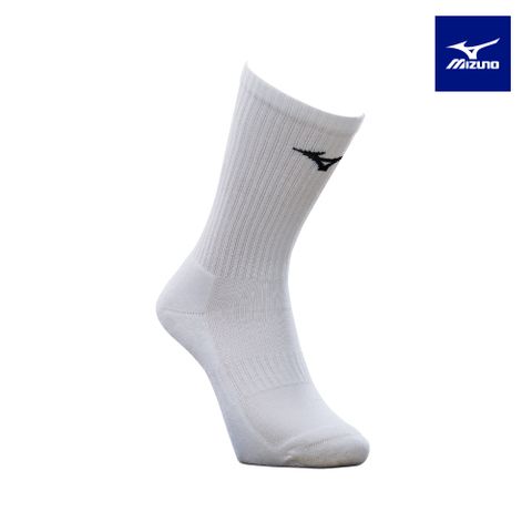 【MIZUNO 美津濃】男運動厚底中統襪 6雙入 32TXC10692Q（白x黑)
