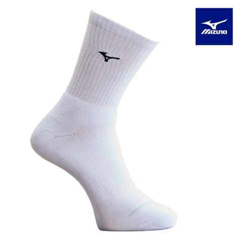 【MIZUNO 美津濃】男運動厚底襪(加大) 6雙入 32TXB00409Q（白x黑）