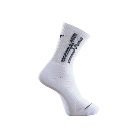 【MIZUNO 美津濃】男運動厚底襪 6雙入 32TXB00801Q（白x黑）