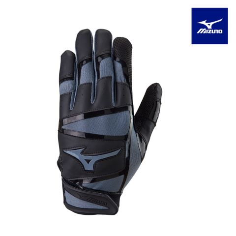MIZUNO 美津濃 NEW B-303 打擊手套(雙) 1ETEA43307 (黑x灰)