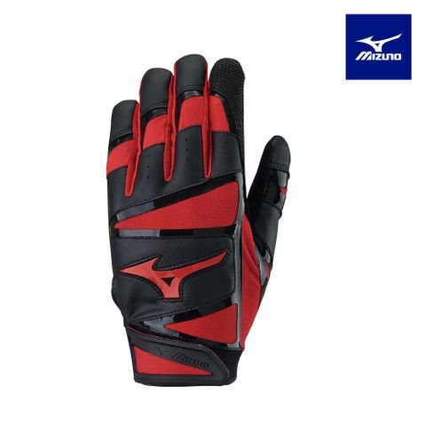 【美津濃MIZUNO】NEW B-303 打擊手套(雙) 1ETEA43362 (黑x紅)