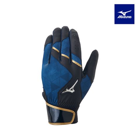 MIZUNO 美津濃 打擊手套(雙) 1ETEA50213 (深藍紋)