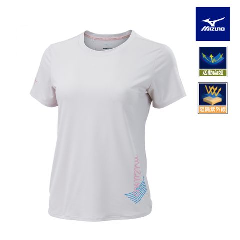 【MIZUNO 美津濃】女短袖T恤 32TAB70402（燕麥白）