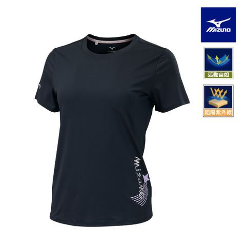 【MIZUNO 美津濃】女短袖T恤 32TAB70409（黑）