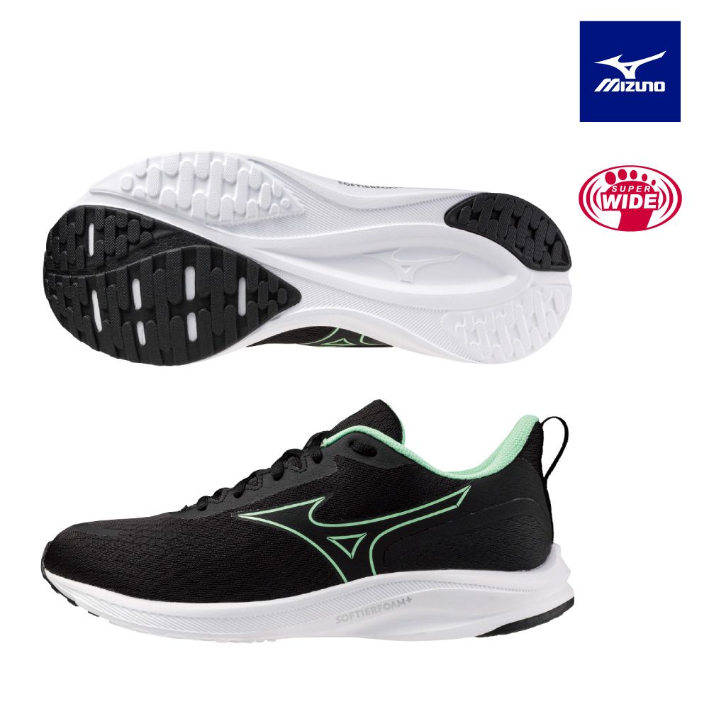 美女 MIZUNO 美津濃SPEED 10S BLACK Y2K 男女同款復古運動鞋慢跑鞋黑