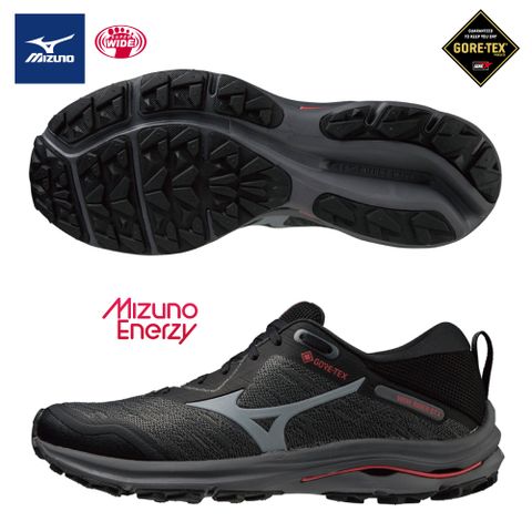 【MIZUNO 美津濃】WAVE RIDER GTX 一般型超寬楦男款慢跑鞋 J1GC218002