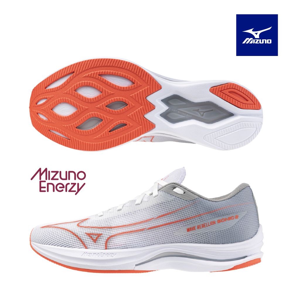 MIZUNO 美津濃 WAVE REBELLION SONIC 2 一般型男款路跑鞋 J1GC243001