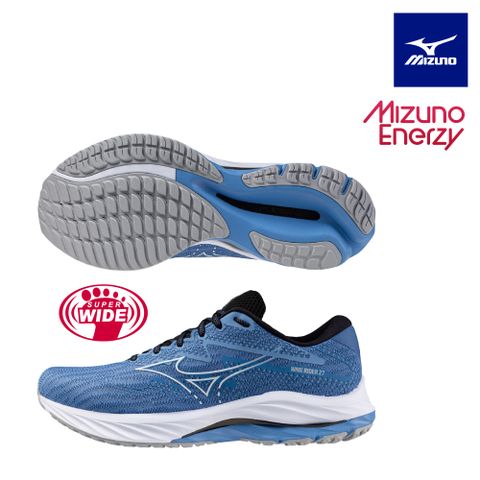 MIZUNO 美津濃 WAVE RIDER 27 一般型超寬楦男款慢跑鞋 J1GC230454