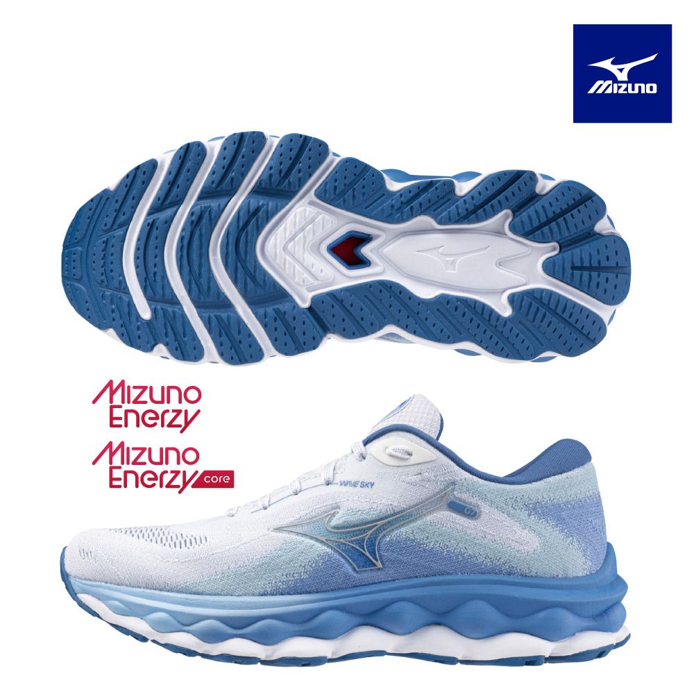 MIZUNO 美津濃 WAVE SKY 7 一般型女款慢跑鞋 J1GD230274