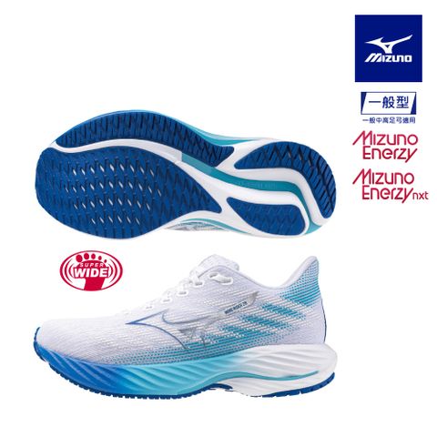 MIZUNO 美津濃 WAVE RIDER 28 一般型超寬楦女款慢跑鞋 J1GD240621