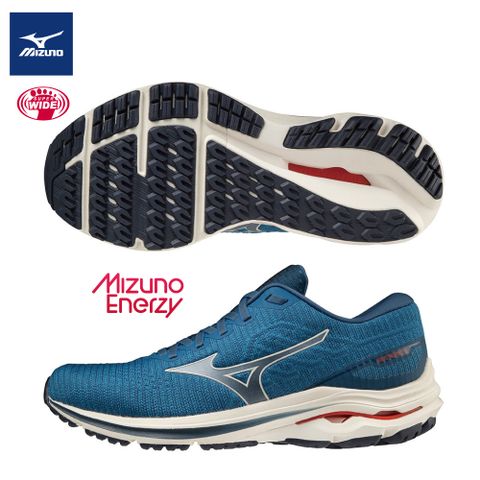 【MIZUNO 美津濃】WAVE INSPIRE 18 WAVEKNIT 支撐型男款慢跑鞋 ENERZY中底材質 J1GC222214