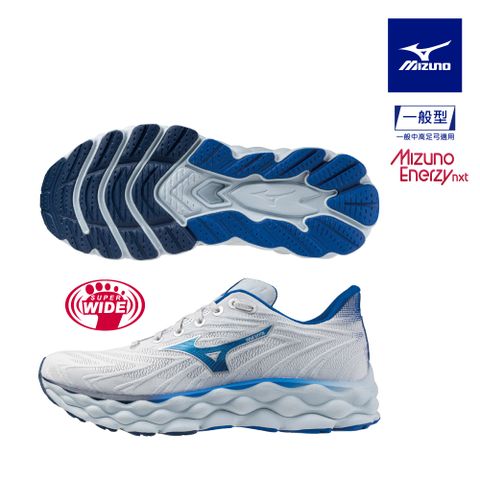 MIZUNO 美津濃 WAVE SKY 8 一般型超寬楦男款慢跑鞋 J1GC241101