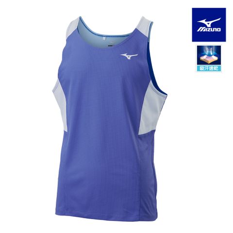 【MIZUNO 美津濃】路跑背心 J2TAC00120(電光藍X冰藍)