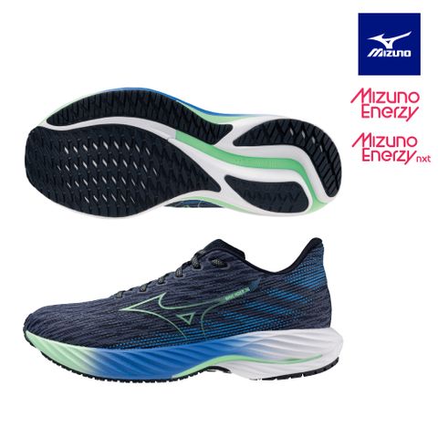 【MIZUNO 美津濃】WAVE RIDER 28 一般型男款慢跑鞋 J1GC240351