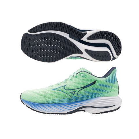 【MIZUNO 美津濃】WAVE RIDER 28 一般型男款慢跑鞋 J1GC240354