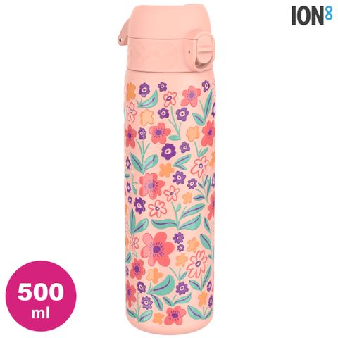 ion8 Slim Insulated Steel 保溫水壺 I8TS500 / 花卉-玫瑰粉 (收納扣環)