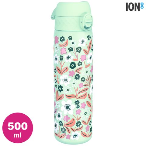 ion8 Slim Insulated Steel 保溫水壺 I8TS500 / 花卉-藍綠色 (收納扣環)